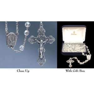   Crystal Lourdes Rosaries In Velour Boxes 20