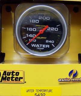 Autometer 5432 Pro Comp 2 5/8 Liquid Filled Water Temp  