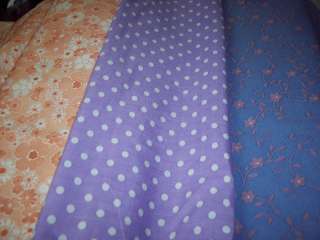 Heavy polyester twill fabrics summer florals dots 1 yd x 59 salmon 