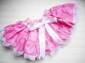 Baby Pink with White Trim Pettiskirt   Very Fluffy High Quality Party 