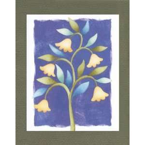  Snowdrops, Modern Floral Note Card, 5x6.25