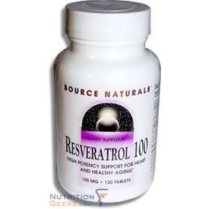  Source Naturals Resveratrol 100, 120 Tablet Health 