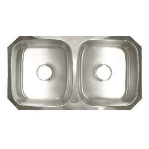   32 3/8 x 18 1/2 Stainless Steel Double Basin Undermount Kitchen Sink