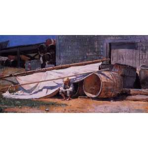  Oil Painting Boy in a Boatyard Winslow Homer Hand 