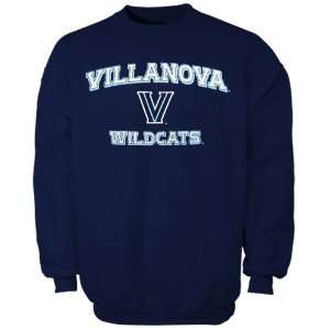  adidas Villanova Wildcats Navy Blue Stacked Crew Sweatshirt 