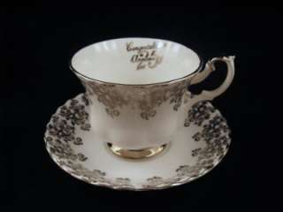 Royal Albert SILVER 25TH WEDDING ANNIVERSARY Tea Coffee Cup Teacup 
