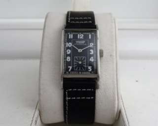   RECTANGLE TISSOT ANTIMAGNETIQUE MANUAL WINDING BLK DIAL STEEL WATCH