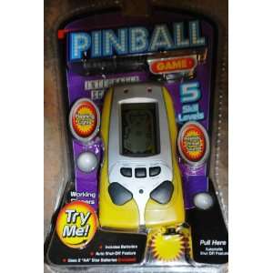   Yellow & Silver Handheld Pinball Game, Pocket Aracade: Everything Else