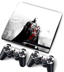   Batman Decal Sticker Skin Sony PlayStation 3 PS3 Slim 2 Controllers