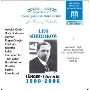  Leo Sibiriakow Vol. 1, Historical Recordings from 1905 14 