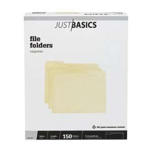  Just Basics File Folder, Letter, 1/3 Cut, Manila 150/Box 