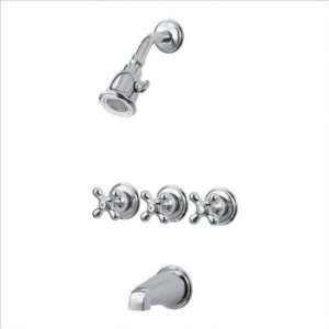  Bundle 50 Three Cross Handle Shower and Tub Fixture Set in 