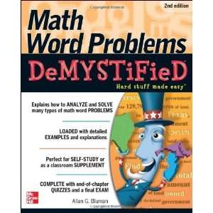  Math Word Problems Demystified 2/E [Paperback] Allan 