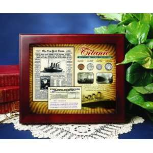  New York Times Titanic Collection in Wood Display Case 