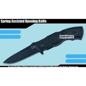  Spring Assisted Knife Tactical Folder w/ Revolver Handle 