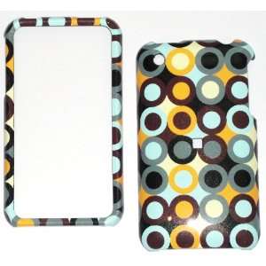 MULTI COLORED CIRCLES & DOTS snap on cover faceplate for Apple iPhone 