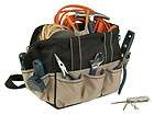 HUSKY 10 IN. ELECTRICIANS TOOL BAG W/ DRIVER WALL & SHOULDER STRAP 