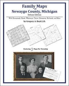 Family Maps Newaygo County Michigan Genealogy MI Plat  
