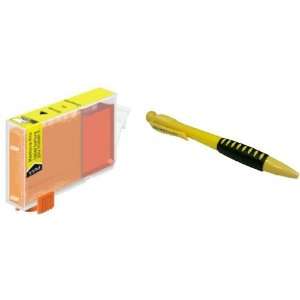 One Yellow Ink Cartridges CLI 8 CLI8 Y + Ballpoint Pen for 