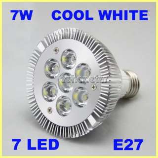 E27 PAR30 Spotlight Bulb 7LEDs 7W Lamp Cool White Powerful Exhibition 