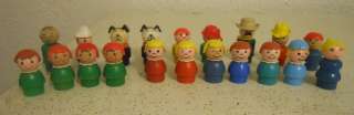 20 Assorted Plastic and Wooden Little People by Fisher Price  