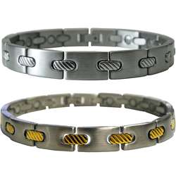 Stainless Steel Mens Magnetic Cable 8 inch Bracelet  