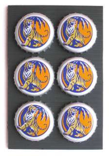   ,. 6 TIGER BEER BOTTLE CAPS CROWNS THAILAND ASIA  