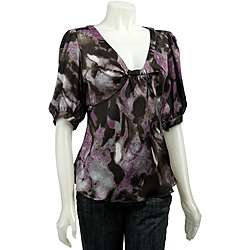 Violet & Claire Womens Auburn Printed Blouse  Overstock