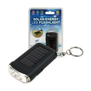  Solar Energy LED Flashlight w/ Keychain   Black. Product 