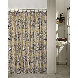 Westone Ristretto Floral Tan and Black Shower Curtain  