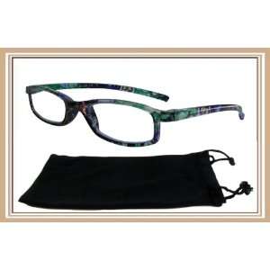 Reading Glasses D 1 Pair Plastic Frame Designer With Pouch 2.00