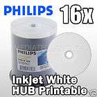 100 philips white inkjet printable 16x blank dvd r disc