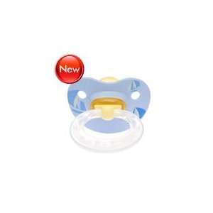 Nuk Nature Pacifier, Latex 6+ Months Blue/Green Pack Baby
