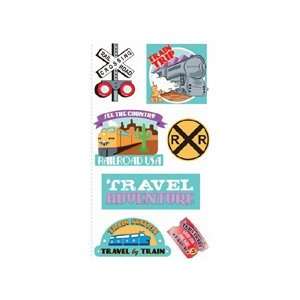  Train Travel Metallic Stickers: Office Products