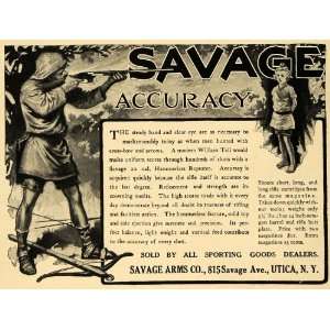   Girls Head Savage Arms Rifle Guns   Original Print Ad