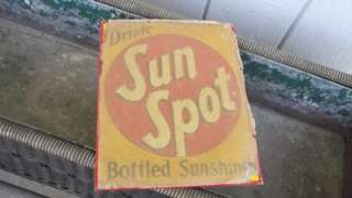 Vintage Embossed Tin Sign Drink Sun Spot Bottled Sunshine Soda Pop 