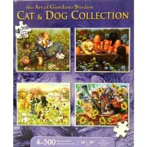 Karmin 500 Piece Jigsaw Puzzle 4 Pack Puppies And Kittens 