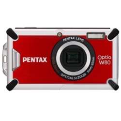 Pentax Optio W80 Waterproof Point & Shoot Digital Camera   Cardinal R 