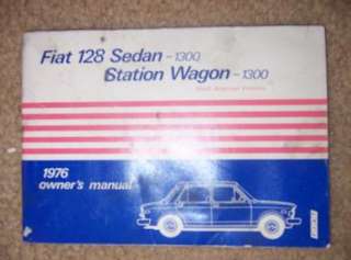 1976 Fiat 128 Auto Owner Manual Sedan Station Wagon S  