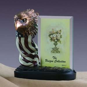   Eagle Head with American Flag Picture Frame 7.5 Tall 