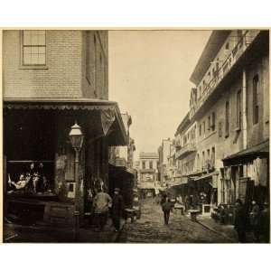  1899 Print Provision Market Street Scene Chinatown San 