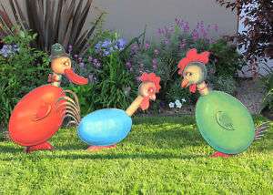 ROOSTER EGGS   Outdoor Spring Lawn or Yard Display  