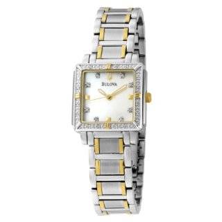   Diamond Accented Stainless Steel Bracelet Watch: Bulova: Watches