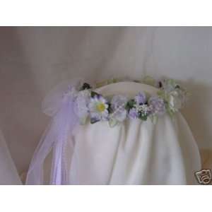  Bridal Headpiece Flower Girl Floral Wreath Malayna 