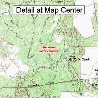  USGS Topographic Quadrangle Map   Rhineland, Texas (Folded 