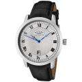 Rotary Mens Silver Textured Dial Black Leather Watch Compare 