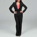 Anne Klein Womens Midnight Pink Scarf Pant Suit  Overstock