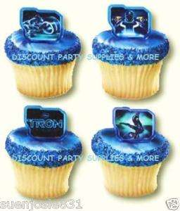 TRON Legacy Cupcake Rings 12pc Party Supplies  