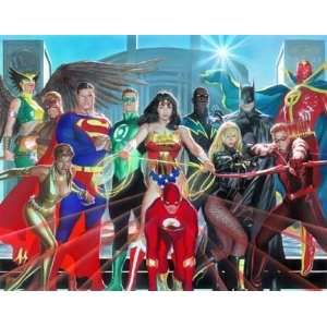  Justice League of America (JLA) Where Justice Resides Fine Art 