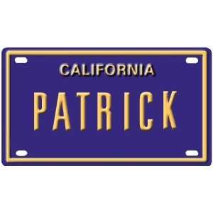   Patrick Mini Personalized California License Plate 